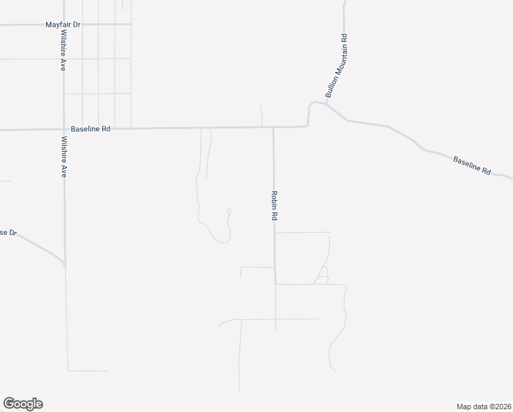 map of restaurants, bars, coffee shops, grocery stores, and more near 7526 Robin Road in Twentynine Palms