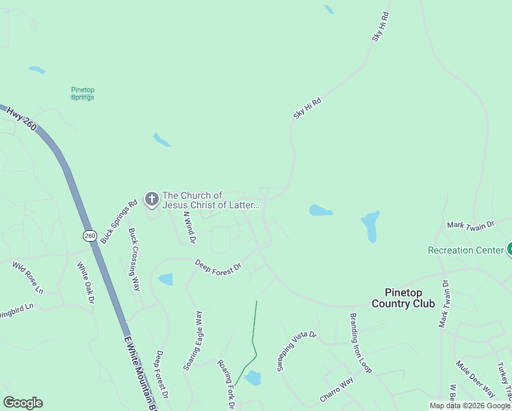 map of restaurants, bars, coffee shops, grocery stores, and more near 4583 Sky Hi Road in Navajo County