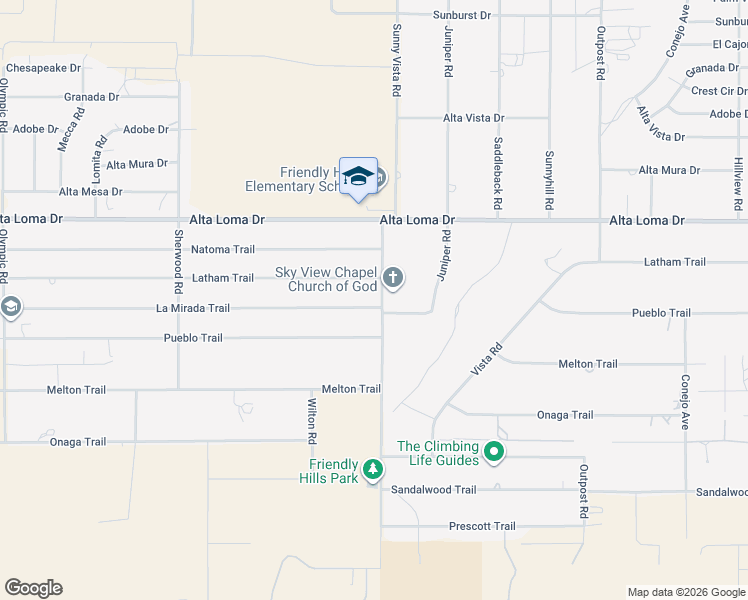 map of restaurants, bars, coffee shops, grocery stores, and more near 7475 Sunny Vista Road in Joshua Tree