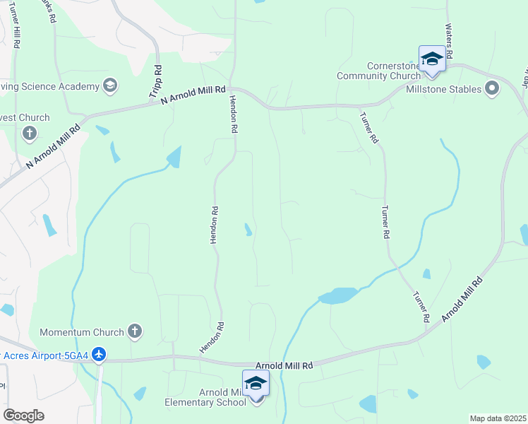 map of restaurants, bars, coffee shops, grocery stores, and more near 121 Laguna Springs Drive in Woodstock