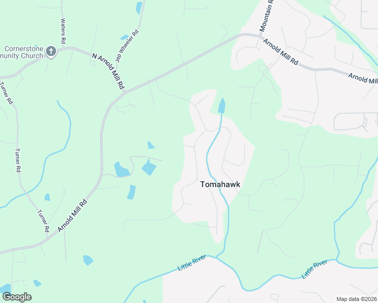 map of restaurants, bars, coffee shops, grocery stores, and more near 207 Nacoochee Drive in Woodstock