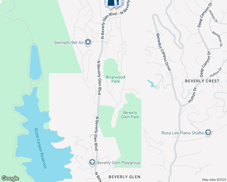 map of restaurants, bars, coffee shops, grocery stores, and more near 2518 Almaden Court in Los Angeles