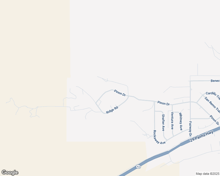 map of restaurants, bars, coffee shops, grocery stores, and more near 53988 Pinon Drive in Yucca Valley