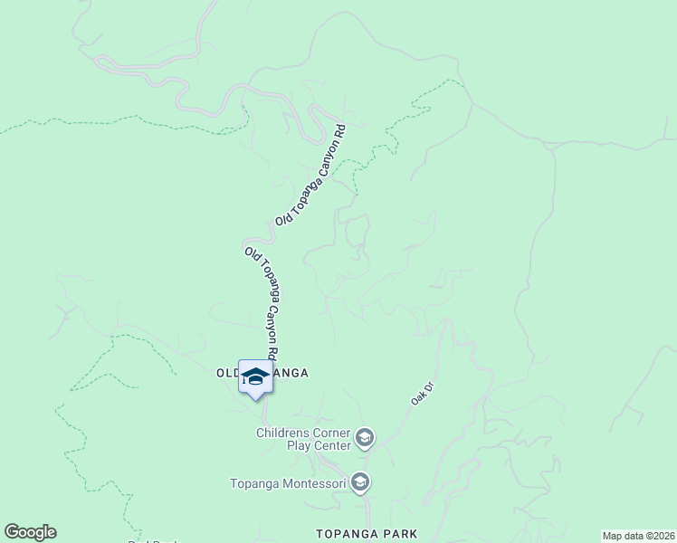 map of restaurants, bars, coffee shops, grocery stores, and more near 2743 Halsey Road in Topanga