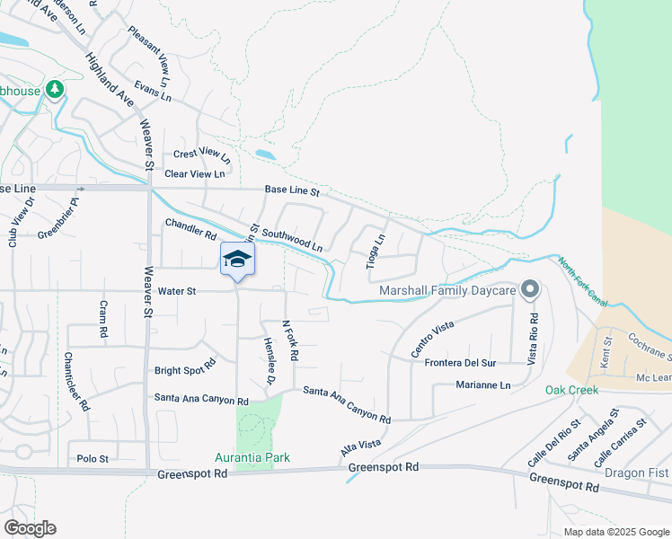 map of restaurants, bars, coffee shops, grocery stores, and more near 7484 Sequoia Lane in Highland
