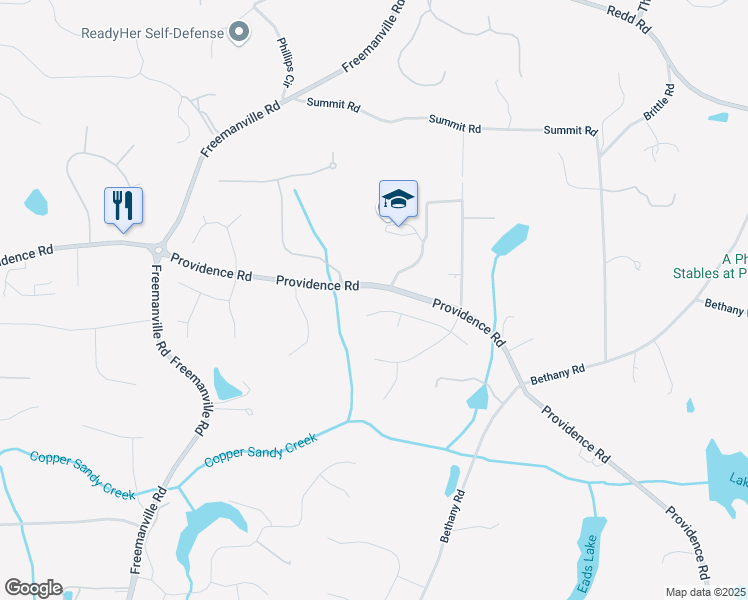 map of restaurants, bars, coffee shops, grocery stores, and more near 4065 Haven Terrace in Milton