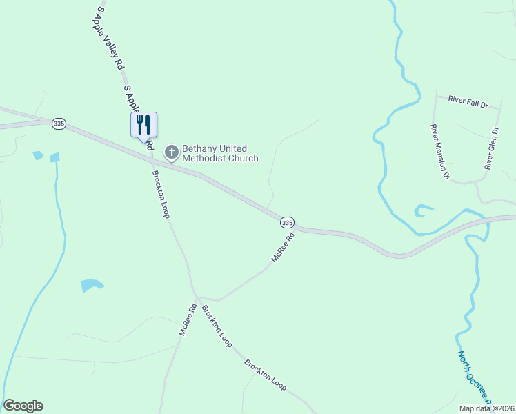 map of restaurants, bars, coffee shops, grocery stores, and more near 4964-5080 Brockton Road in Jefferson