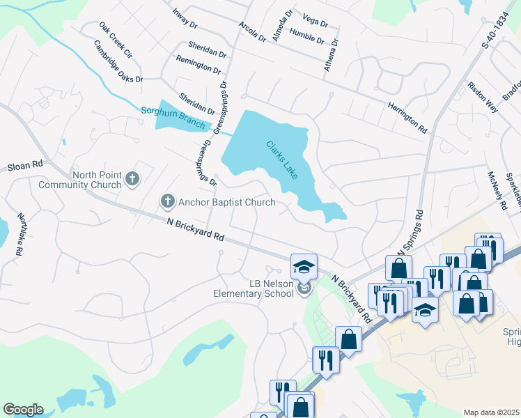 map of restaurants, bars, coffee shops, grocery stores, and more near 2405 Bee Ridge Road in Columbia