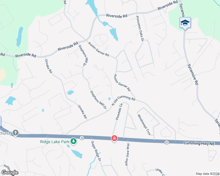 map of restaurants, bars, coffee shops, grocery stores, and more near 5560 Bridle Glen Drive in Sugar Hill