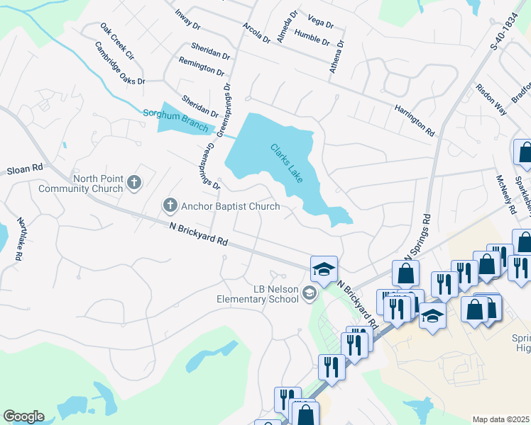 map of restaurants, bars, coffee shops, grocery stores, and more near 2405 Bee Ridge Road in Columbia