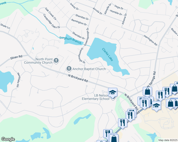 map of restaurants, bars, coffee shops, grocery stores, and more near 128 Valley Springs Road in Columbia