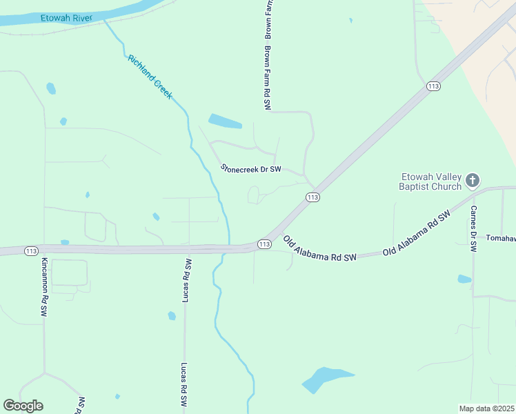 map of restaurants, bars, coffee shops, grocery stores, and more near 700 Brown Farm Road Southwest in Cartersville