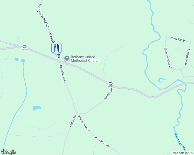 map of restaurants, bars, coffee shops, grocery stores, and more near 4964 Brockton Road in Jefferson