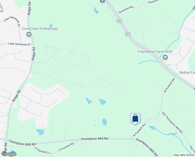 map of restaurants, bars, coffee shops, grocery stores, and more near 3897 Fellowship Drive in Buford