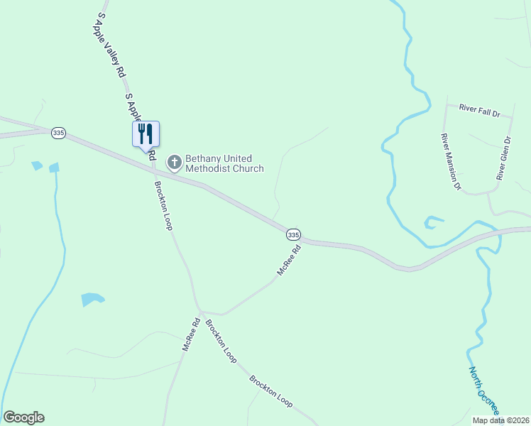 map of restaurants, bars, coffee shops, grocery stores, and more near 4964-5080 Brockton Road in Jefferson