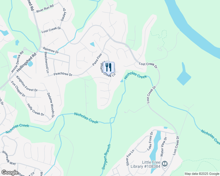 map of restaurants, bars, coffee shops, grocery stores, and more near 1 Ironcrest Court in Columbia