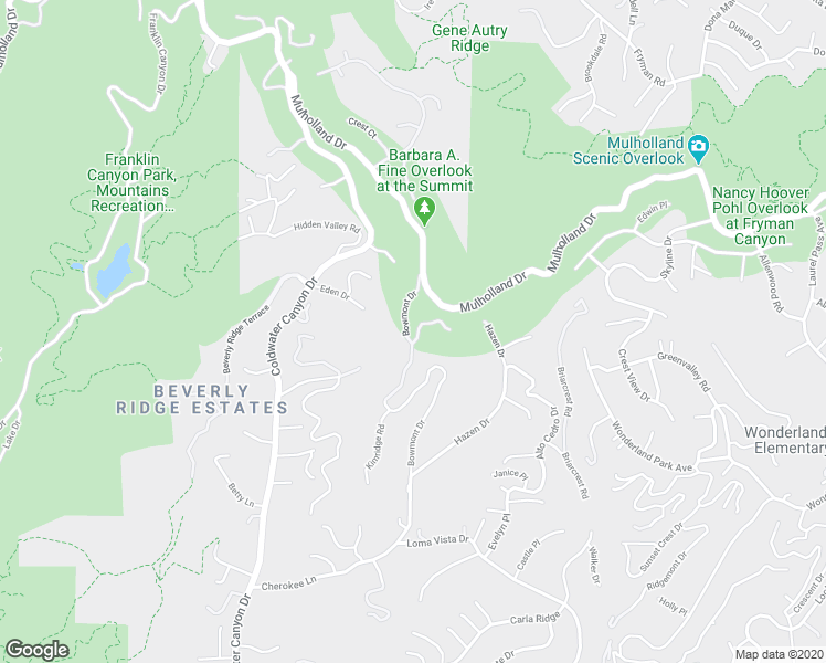 map of restaurants, bars, coffee shops, grocery stores, and more near 2710 Bowmont Drive in Beverly Hills