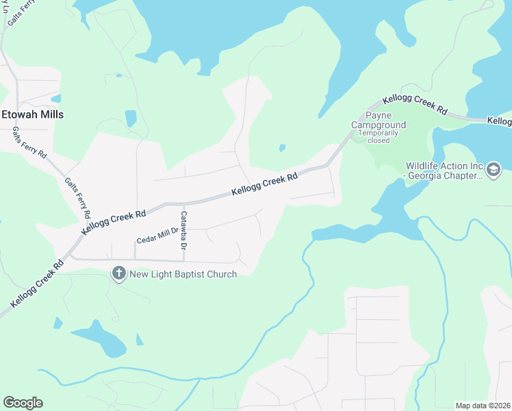 map of restaurants, bars, coffee shops, grocery stores, and more near 2892 Cedar Mill Dr in Acworth