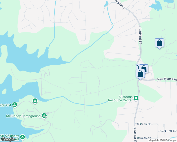 map of restaurants, bars, coffee shops, grocery stores, and more near 144 Kingsley Way in Bartow County