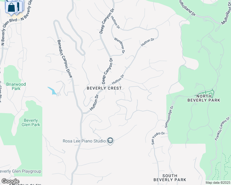 map of restaurants, bars, coffee shops, grocery stores, and more near 2660 Hutton Drive in Beverly Hills