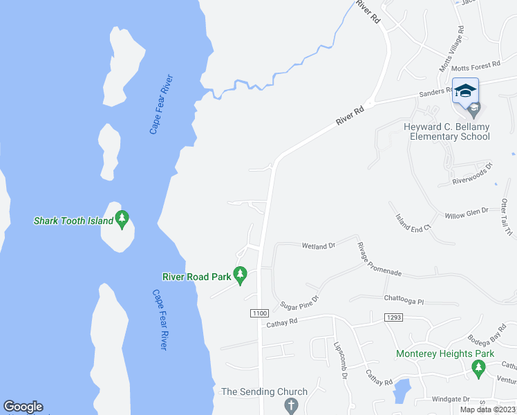 map of restaurants, bars, coffee shops, grocery stores, and more near 110 Durands Landing in Wilmington