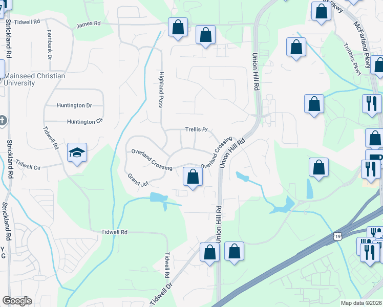 map of restaurants, bars, coffee shops, grocery stores, and more near 1520 Argonne Lane in Alpharetta