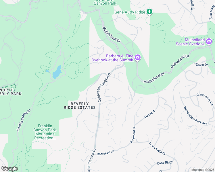 map of restaurants, bars, coffee shops, grocery stores, and more near 2468 Coldwater Canyon Drive in Beverly Hills