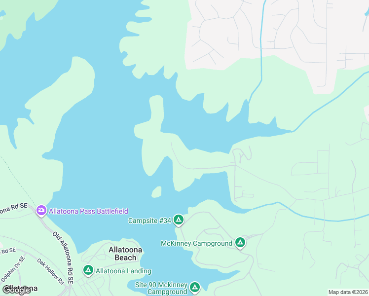map of restaurants, bars, coffee shops, grocery stores, and more near 5499 Kings Camp Road Southeast in Acworth