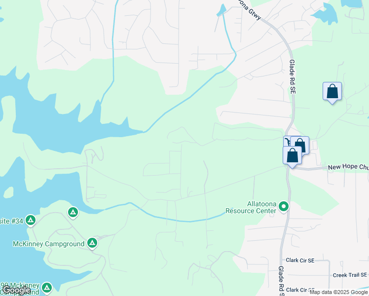 map of restaurants, bars, coffee shops, grocery stores, and more near 146 Kingsley Way in Bartow County