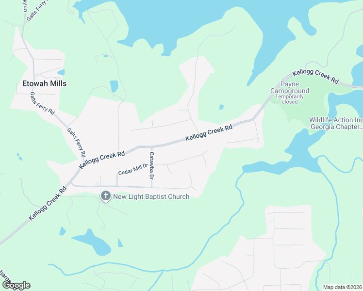 map of restaurants, bars, coffee shops, grocery stores, and more near 2777 Kellogg Creek Road in Acworth