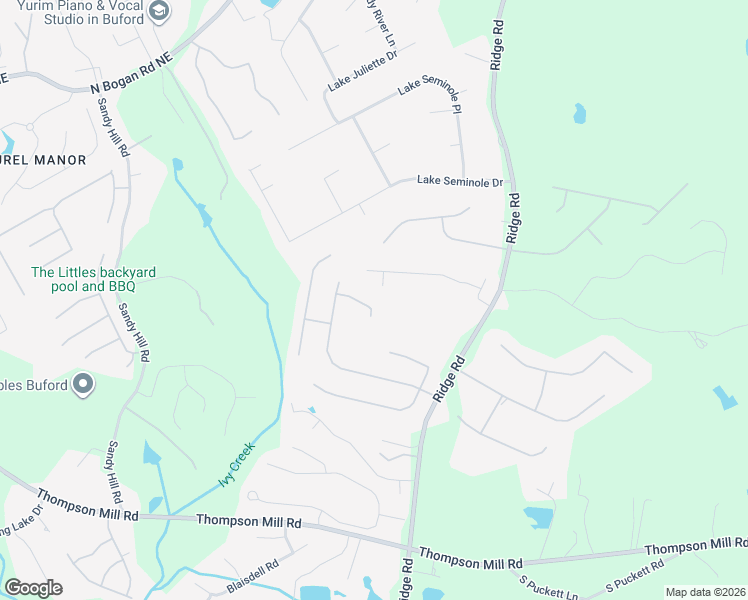 map of restaurants, bars, coffee shops, grocery stores, and more near 3940 Ivy Lawn Court in Buford