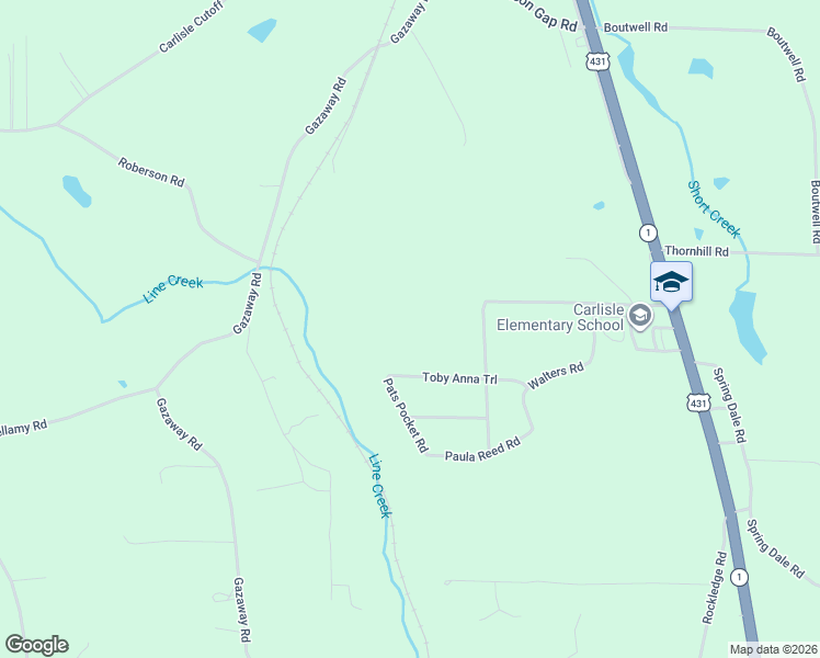 map of restaurants, bars, coffee shops, grocery stores, and more near 500 Gaither Road in Boaz