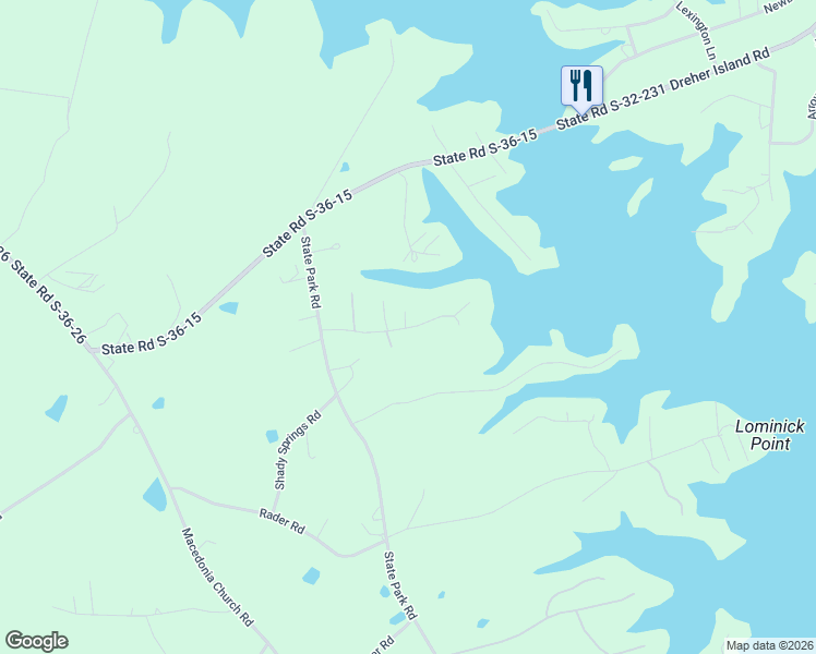 map of restaurants, bars, coffee shops, grocery stores, and more near 185 Ralph Williams Road in Prosperity