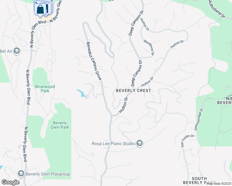 map of restaurants, bars, coffee shops, grocery stores, and more near 2571 Wallingford Drive in Beverly Hills