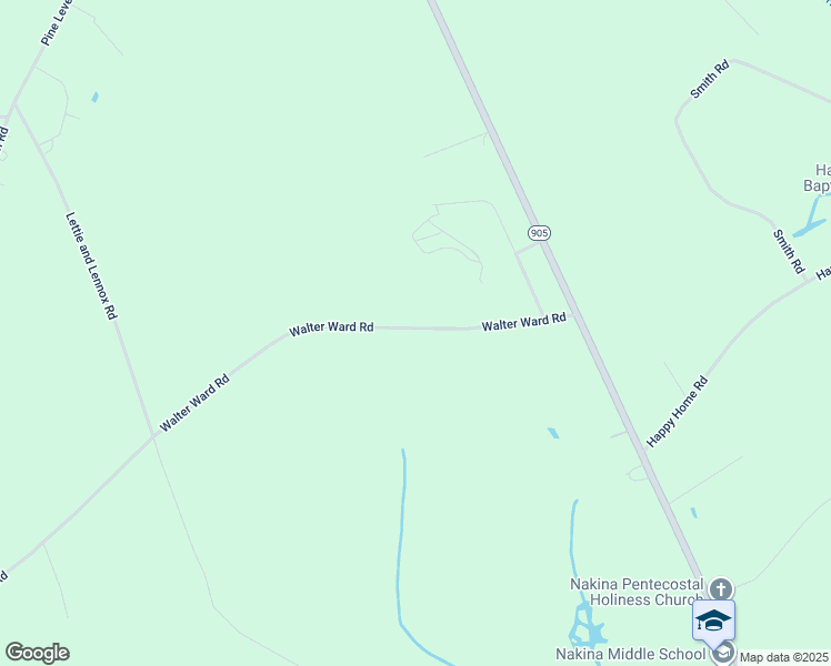 map of restaurants, bars, coffee shops, grocery stores, and more near 370 Walter Ward Road in Nakina