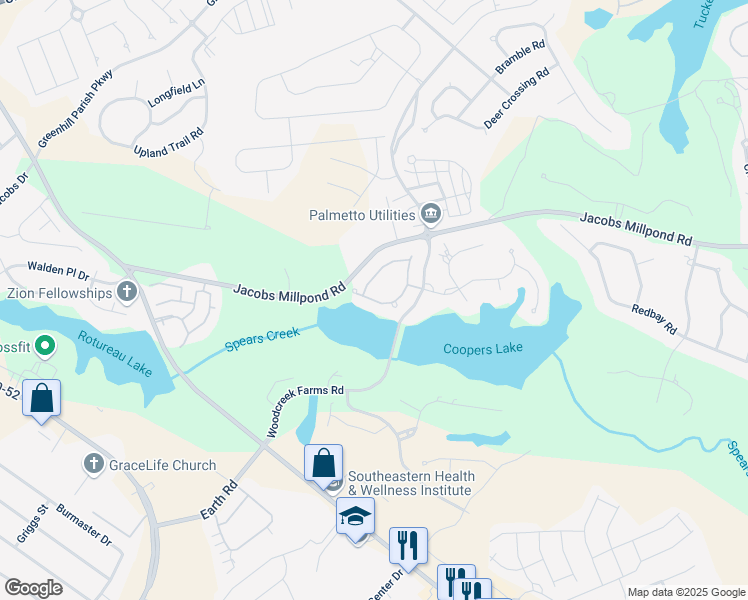 map of restaurants, bars, coffee shops, grocery stores, and more near 627 Beaver Park Drive in Elgin