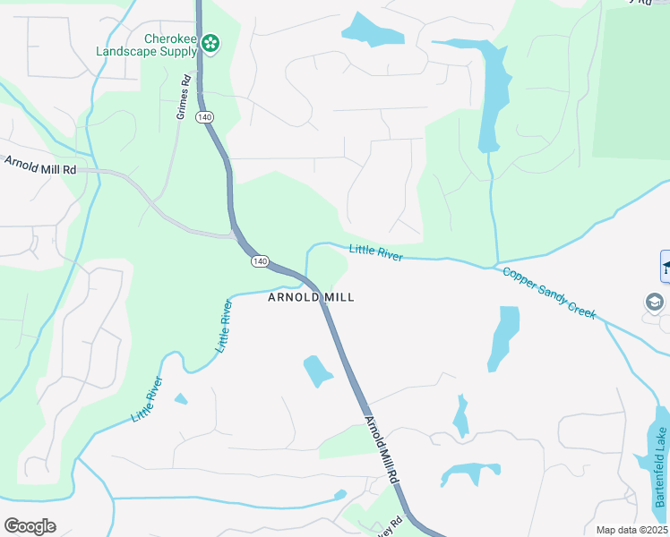 map of restaurants, bars, coffee shops, grocery stores, and more near 13795 Arnold Mill Road in Roswell