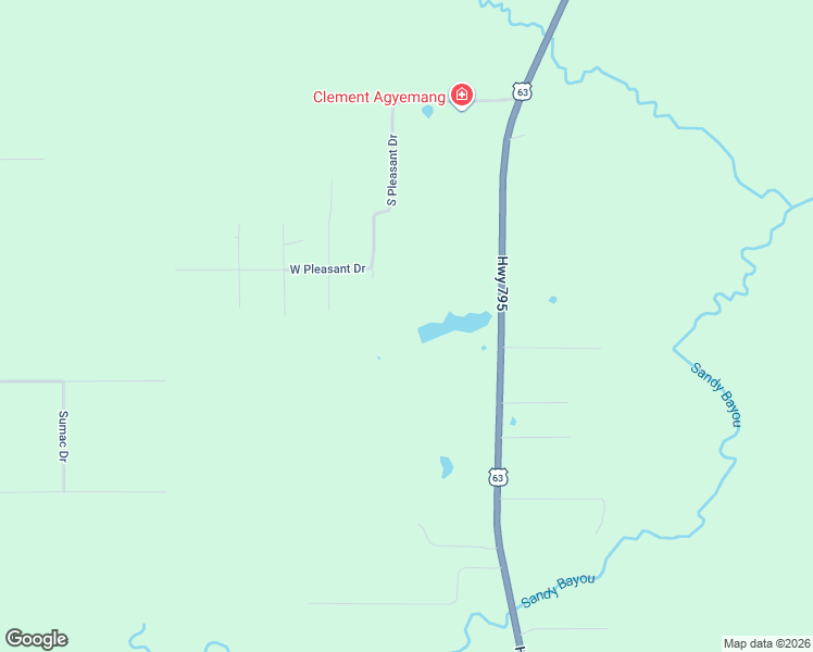 map of restaurants, bars, coffee shops, grocery stores, and more near 190 Peregrine Drive in Pine Bluff