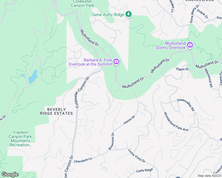 map of restaurants, bars, coffee shops, grocery stores, and more near 2710 Bowmont Drive in Beverly Hills