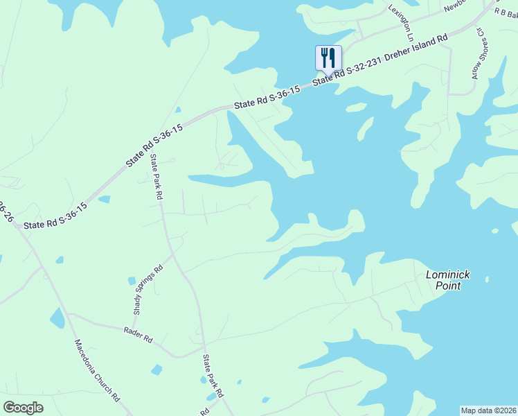 map of restaurants, bars, coffee shops, grocery stores, and more near 319 Ralph Williams Road in Prosperity