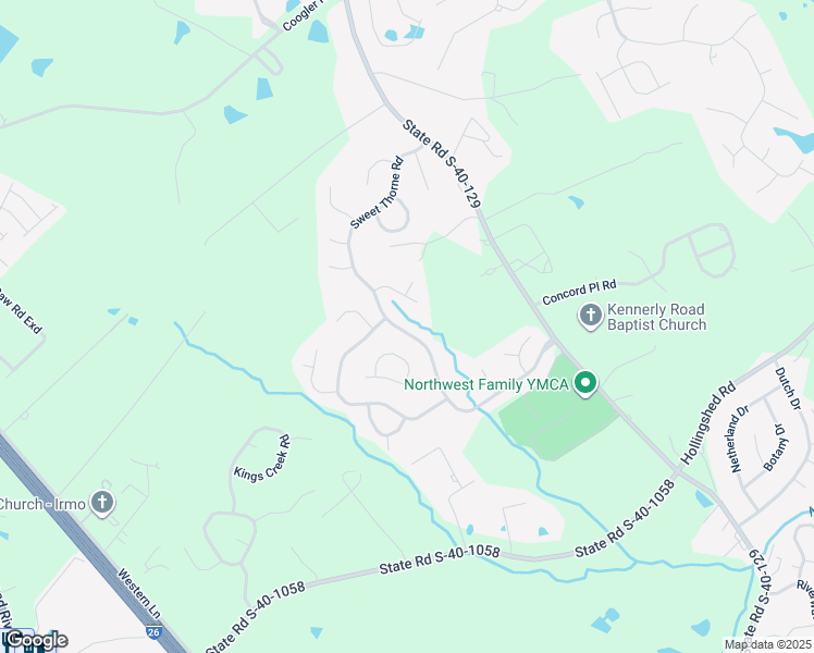 map of restaurants, bars, coffee shops, grocery stores, and more near 410 Sweet Thorne Road in Irmo
