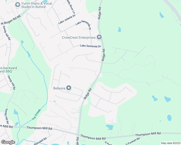 map of restaurants, bars, coffee shops, grocery stores, and more near 3731 Ivy Lawn Drive Northeast in Buford