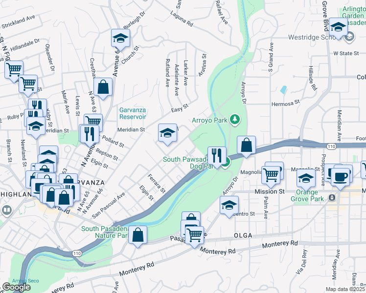 map of restaurants, bars, coffee shops, grocery stores, and more near 846 San Pascual Avenue in Los Angeles