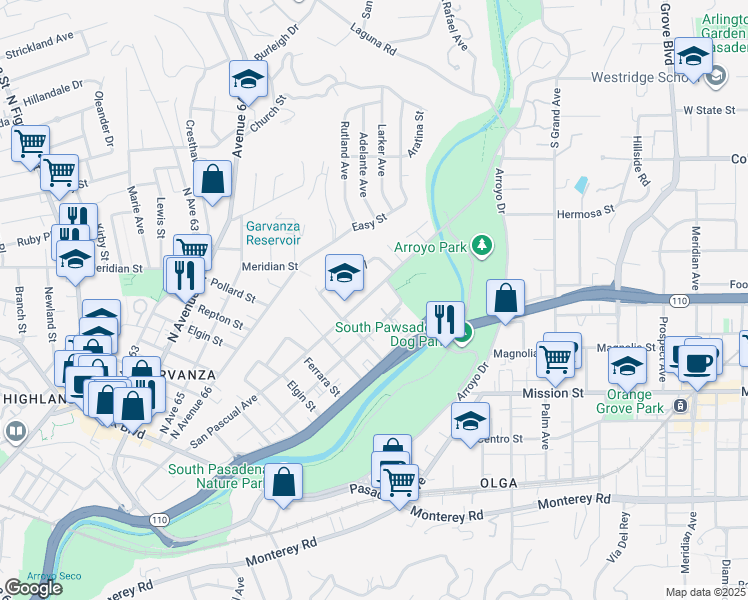 map of restaurants, bars, coffee shops, grocery stores, and more near 846 San Pascual Avenue in Los Angeles