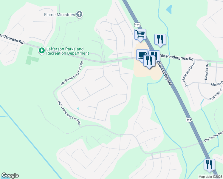 map of restaurants, bars, coffee shops, grocery stores, and more near 238 Liberty Drive in Jefferson