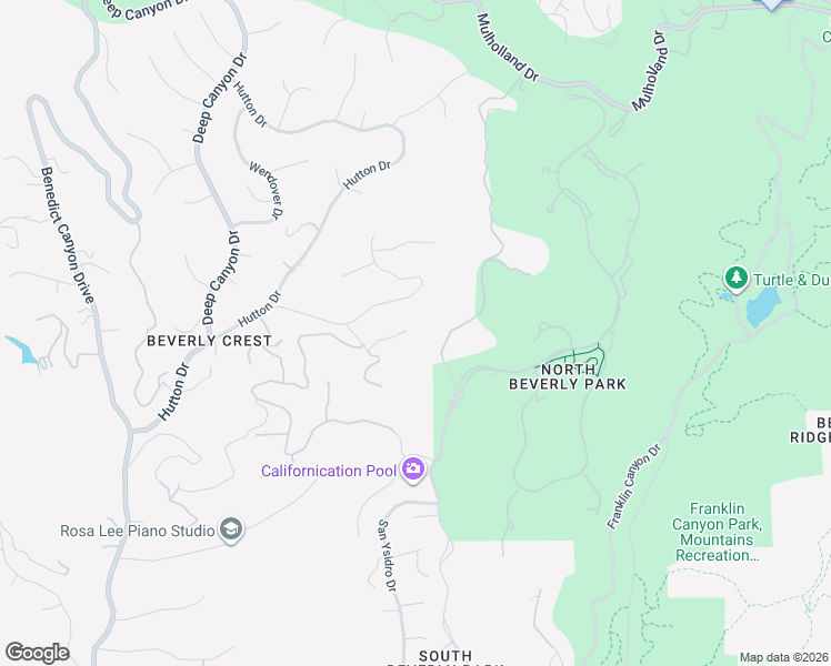map of restaurants, bars, coffee shops, grocery stores, and more near 9702 Hensal Road in Beverly Hills