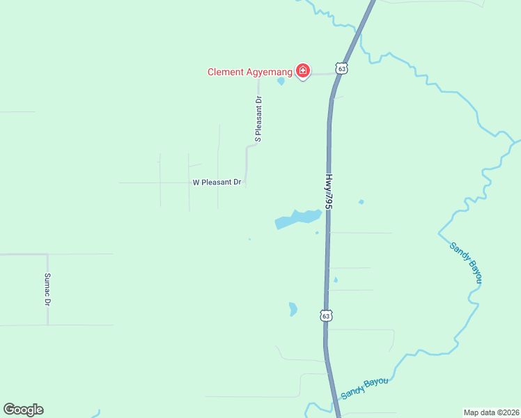map of restaurants, bars, coffee shops, grocery stores, and more near 190 Peregrine Drive in Pine Bluff