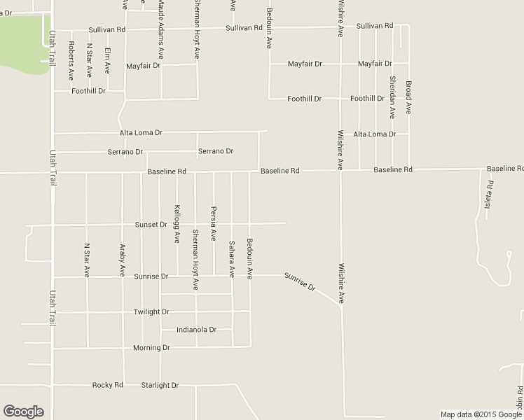 map of restaurants, bars, coffee shops, grocery stores, and more near 75086 Sunset Dr in Twentynine Palms