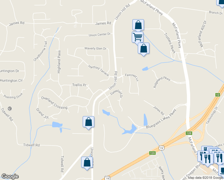 map of restaurants, bars, coffee shops, grocery stores, and more near 1286 Dalesford Dr in Alpharetta
