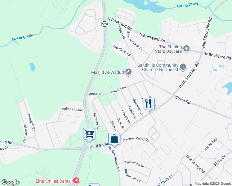 map of restaurants, bars, coffee shops, grocery stores, and more near 312 Everett Street in Columbia